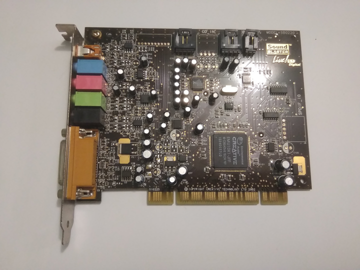 Звуковая карта Creative SB Live! 5.1 Digital (OEM) PCI SB0220 Б/У - изображение 2