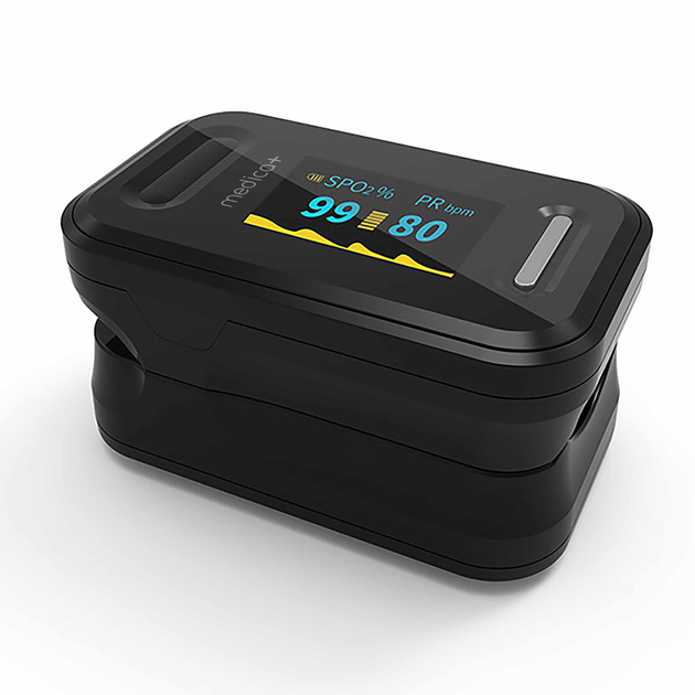 Японский портативный Пульсоксиметр на палец Medica-plus Cardio control 8.0 Высокоточный Japan technology Гарантия 24 месяца Черный - зображення 2