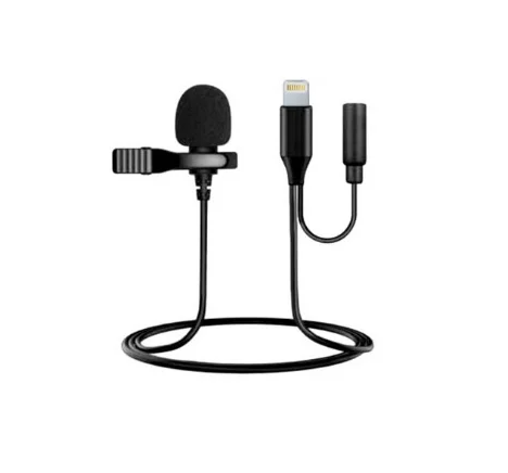 Петличный микрофон Lightning для Iphone и разъем mini jack 3.5 мм, петличка для айфон - Фото 2 Петличный микрофон Lightning для Iphone и разъем mini jack 3.5 мм, петличка для айфон - изображение 2