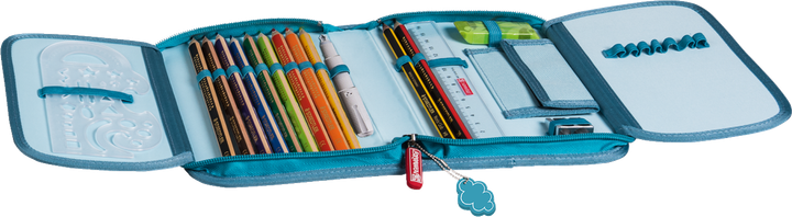 Пенал Brunnen с карандашами Staedtler с двумя клапанами Птички 19,5 х 13,5 х 3,5 см - изображение 2