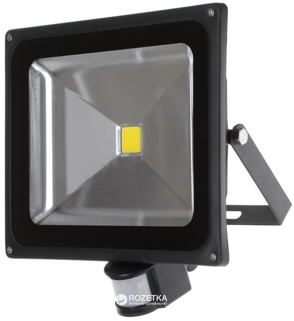 Прожектор светодиодный Brille HL-13P/50W NW IP65 LED с датчиком движения (L123-020) - Фото 3 Прожектор светодиодный Brille HL-13P/50W NW IP65 LED с датчиком движения (L123-020) - изображение 3