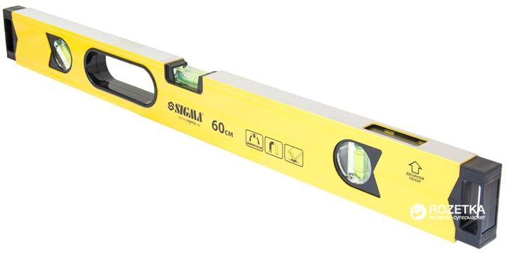 Уровень магнитный Sigma 3 капсулы + глазок 60 см (3732061) - изображение 2