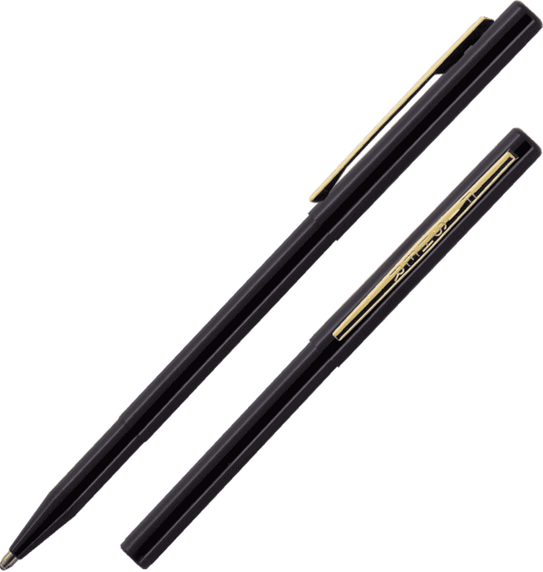 Ручка Fisher Space Pen Stowaway Чорна з кліпсою в блістері / SWY / C-BLACK (747609340426) - Фото 1 Ручка Fisher Space Pen Stowaway Чорна з кліпсою в блістері / SWY / C-BLACK (747609340426) - зображення 1