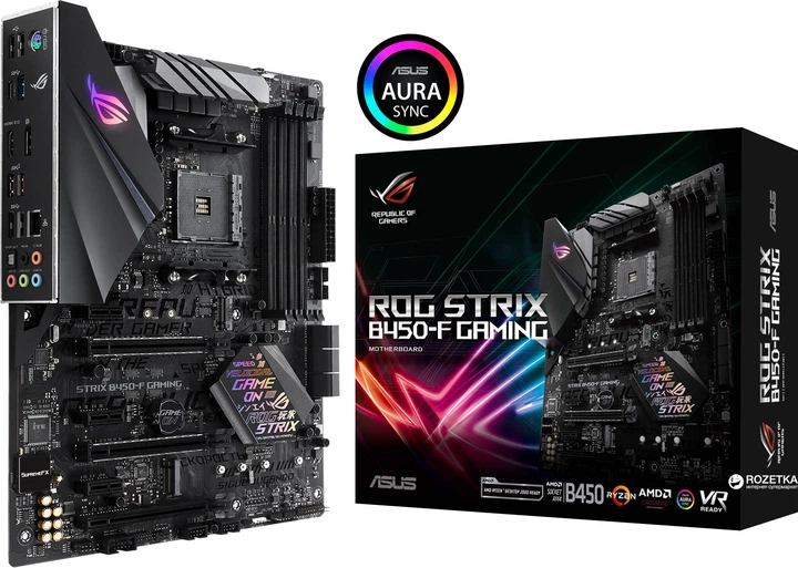 Ryzen 5 3500 + B450-F + DDR4 8×4 32gbセット Материнская плата Asus ROG Strix B450-F Gaming (sAM4, AMD B450