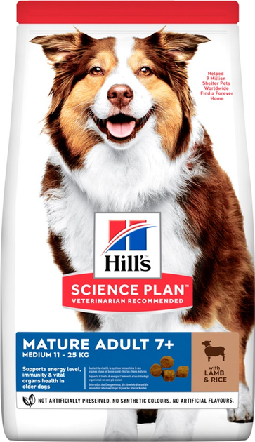 Сухой корм для пожилых собак средних пород Hill's Science Plan Medium ...