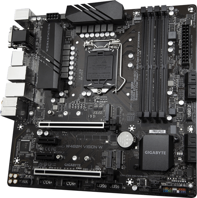 Материнская плата Gigabyte W480M VISION W (s1200, Intel W480, PCI-Ex16) - изображение 2