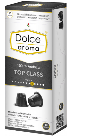 Кофе в капсулах Dolce Aroma Top Class Nespresso (10 шт) - Фото 1 Кофе в капсулах Dolce Aroma Top Class Nespresso (10 шт) - изображение 1