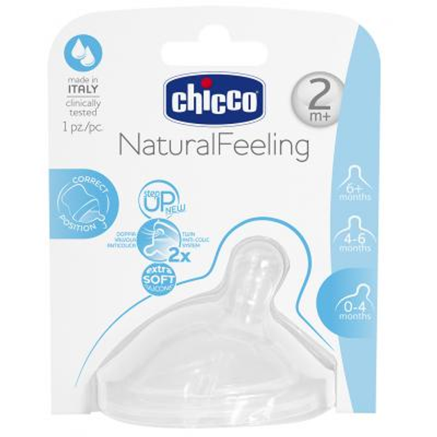 Соска Chicco силиконова Step Up New 2 міс + 1 шт (81023.10) - зображення 1