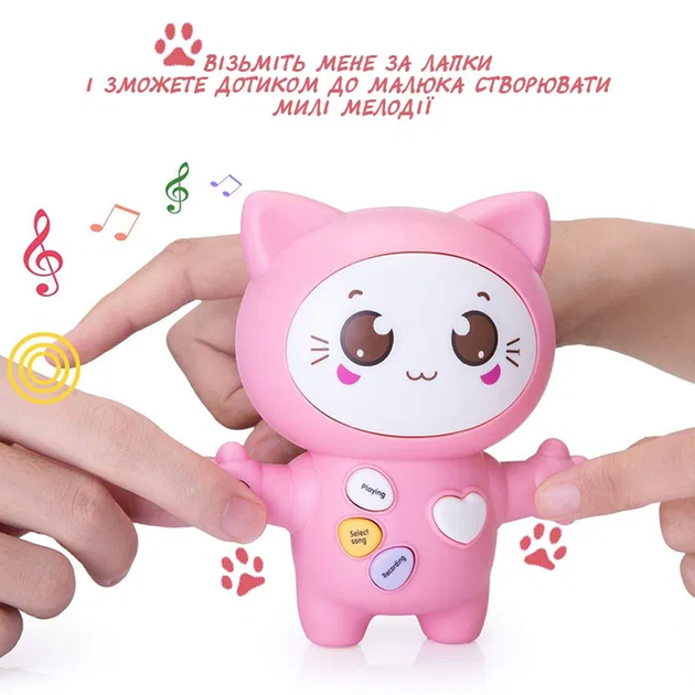 Интерактивная музыкальная игрушка Котик Link-link Cat Smart Baby Голубая - изображение 8