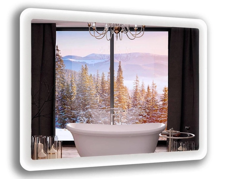  в ванную с LED-подсветкой StudioGlass 6-23 80x50 см – фото .