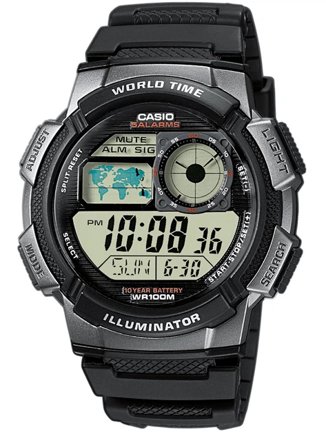 Часы CASIO AE-1000W-1BVEF Collection 44mm 10ATM - Фото 1 Часы CASIO AE-1000W-1BVEF Collection 44mm 10ATM - изображение 1