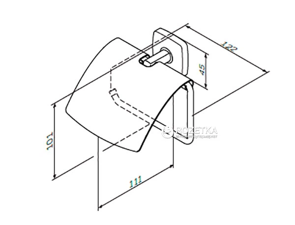Держатель туалетной бумаги закрытый AM.PM Gem A90341400 - изображение 3