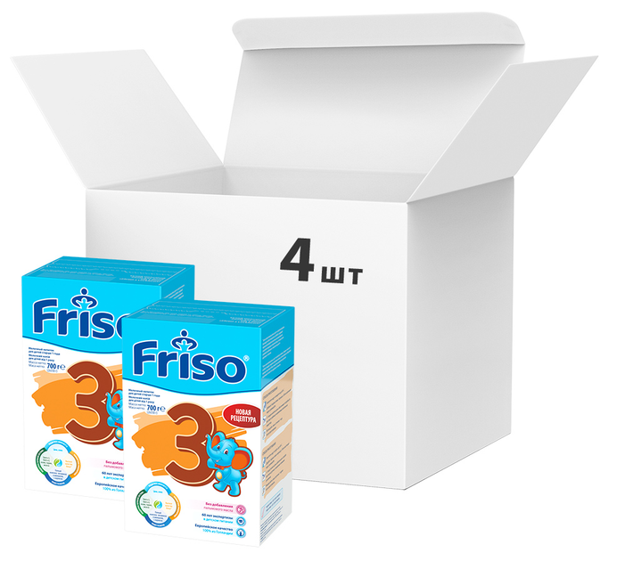 Смесь сухая молочная Friso 3 LockNutri от 1 до 3 лет 4 x 700 г ...