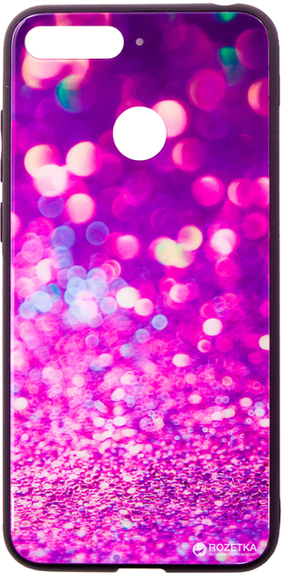 Акція на Панель Dengos Back Cover Glam для Huawei Y6 2018/Y6 Prime 2018 Фіолетовий калейдоскоп (DG-BC-GL-07) від Rozetka