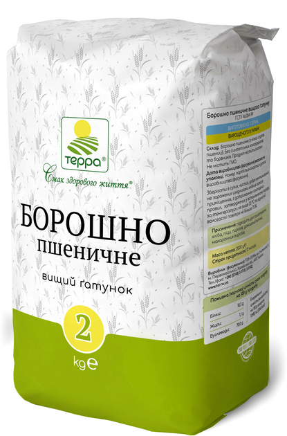 Мука пшеничная Терра 2 кг (4820015736451) – купить в Киеве, Украине ...