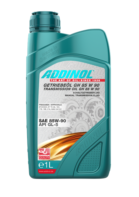 Трансмісійна олива Addinol GETRIEBEOL GH 85 W 90 SAE 85W-90 1 літр - Фото 1 Трансмісійна олива Addinol GETRIEBEOL GH 85 W 90 SAE 85W-90 1 літр - зображення 1