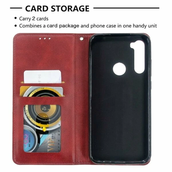 Чехол-книжка с кармашками UniCase Geometric Pattern для Xiaomi Redmi Note 8T - Red - изображение 7