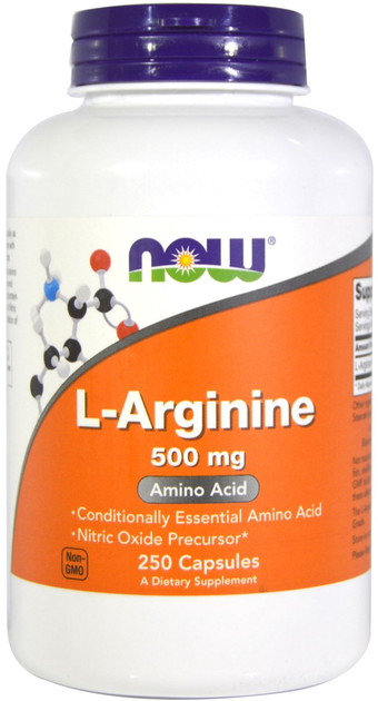 Аминокислота Now Foods L-Аргинин 500 мг 250 капсул (733739000316 ...