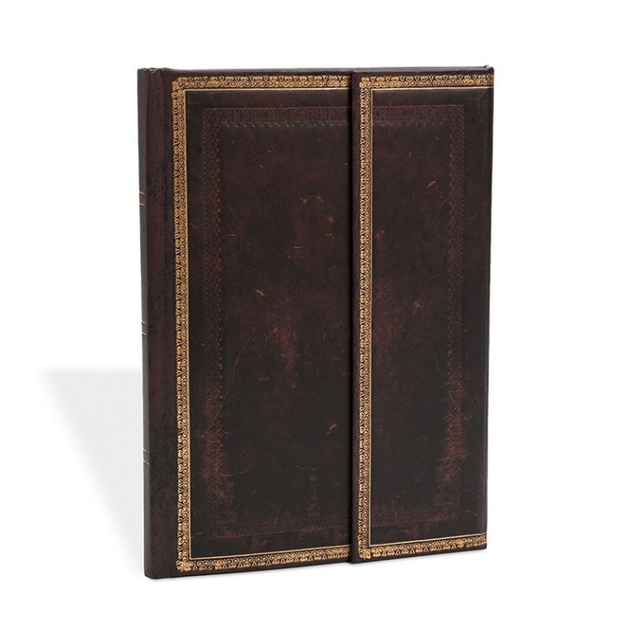 Блокнот Paperblanks Старая кожа Чёрная марокканская Средний с Чистыми ...