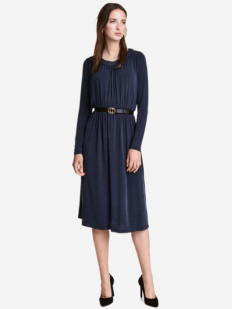 Сукня міді осіння жіноча H&M XAZ181079TZCC S Темно-синя від Rozetka на платформі USKIDKA Акція на Сукня міді осіння жіноча H&M XAZ181079TZCC S Темно-синя від Rozetka