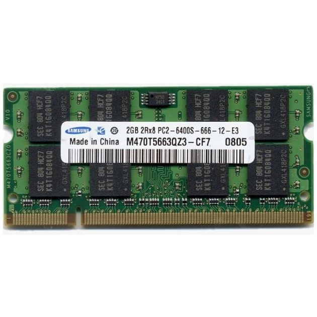 Оперативна пам'ять SAMSUNG DDR2 SO-Dimm 2GB 800 Mhz (M470T5663QZ3-CF7 ...