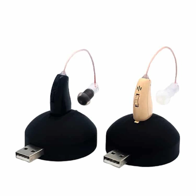 Универсальный слуховой аппарат Medica-Plus sound control 4.0 Цифровой заушный усилитель слуха с регулятором громкости Бежевый (WB572923) - изображение 2