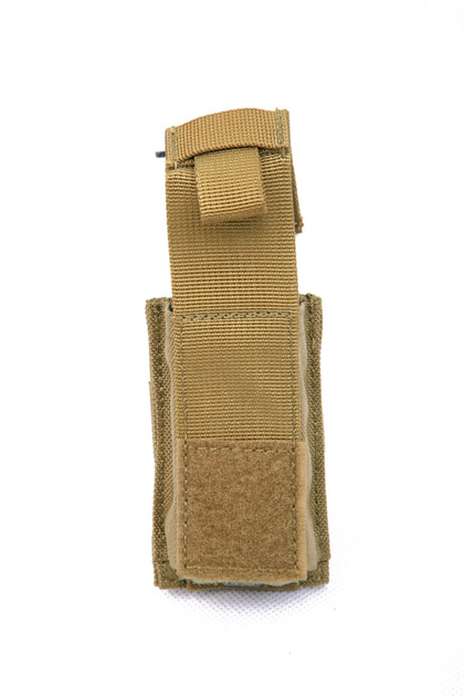 Подсумок для пистолетного магазина молле Pantac Molle Single .45 Mag Pouch With Hard Insert PH-C802, Cordura Хакі (Khaki) - изображение 1