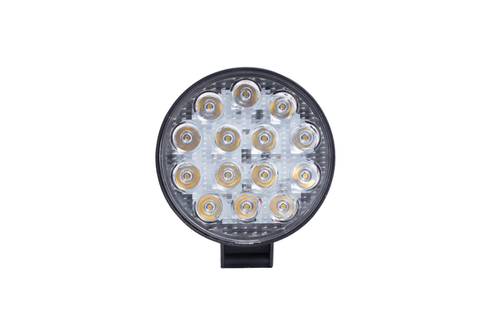 Универсальная Фара LED круглая 42W 6000K (14 диодов) (8.5см х 8.5см х 1.5см) Mini - изображение 3