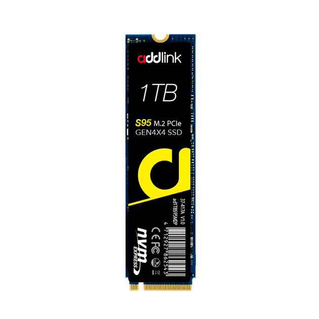 SSD накопитель AddLink S95 1TB NVMe M.2 2280 PCIe 4.0 x4 3D NAND TLC (ad1TBS95M2P) - Фото 2 SSD накопитель AddLink S95 1TB NVMe M.2 2280 PCIe 4.0 x4 3D NAND TLC (ad1TBS95M2P) - изображение 2