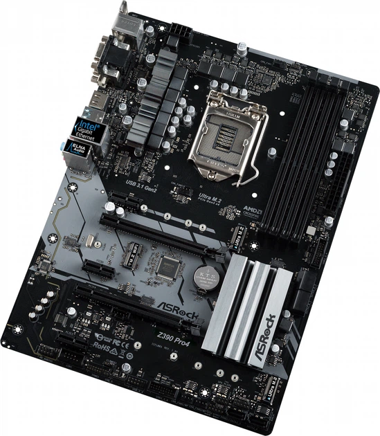Материнская плата ASRock Z390 Pro4 (s1151, Intel Z390, PCI-Ex16