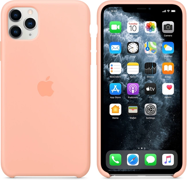 Панель Apple Silicone Case для Apple iPhone 11 Pro Max Grapefruit (MY1H2) - зображення 6