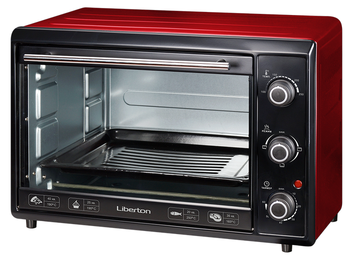 Электрическая печь Liberton LEO-400 выпечка гриль 40 л 2000W 3 режима ...