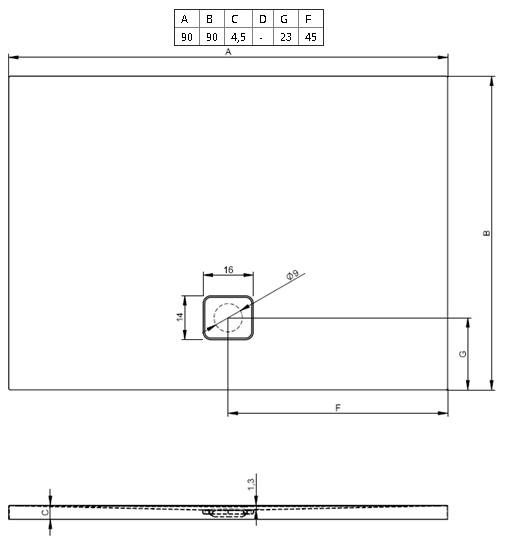 Душовий піддон Riho Basel 412 900х900, чорний матовий (DC2217) - зображення 2