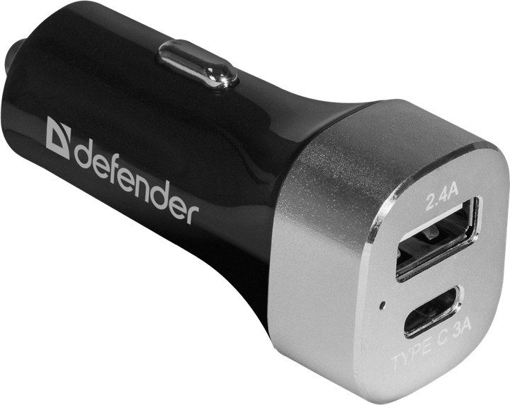 Автомобильное зарядное устройство Defender UCG-01 1xUSB 1xTypeC 5V/5.4A (83569) - Фото 1 Автомобильное зарядное устройство Defender UCG-01 1xUSB 1xTypeC 5V/5.4A (83569) - изображение 1