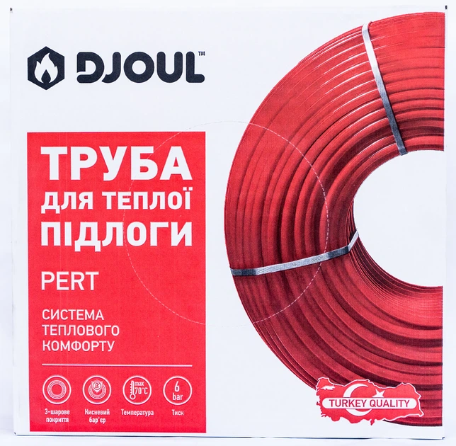 Труба DJOUL PE-RT для теплого пола 16 х 2.0 мм бухта 600 м – фото ...