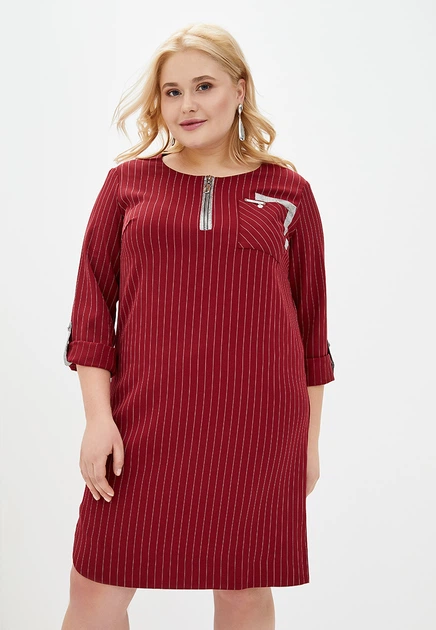 Платье "Сильва" (бордовый) 56 (XXXXL) - Фото 4 Платье "Сильва" (бордовый) 56 (XXXXL) - изображение 4