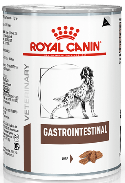 Упаковка влажного корма для собак Royal Canin GastroIntestinal Canine Cans 12 шт по 400 г (9003579309445) - Фото 2 Упаковка влажного корма для собак Royal Canin GastroIntestinal Canine Cans 12 шт по 400 г (9003579309445) - изображение 2