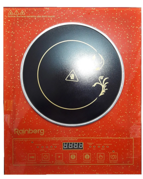 Кухонна електрична плита Rainberg RB-810 індукційна з таймером відключення 2500 Вт Червона (10686) - зображення 2