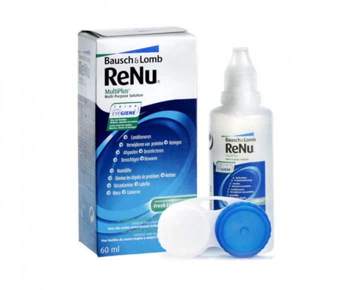 Раствор для контактных линз Bausch & Lomb ReNu MultiPlus 60 мл - Фото 1 Раствор для контактных линз Bausch & Lomb ReNu MultiPlus 60 мл - изображение 1