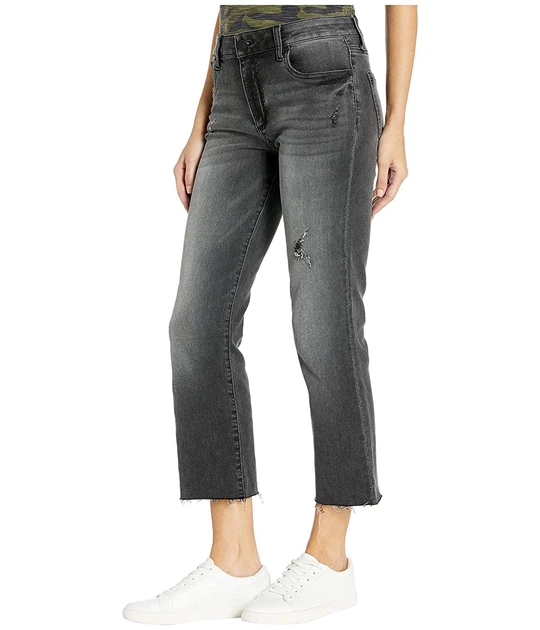 Джинсы KUT From The Kloth Kelsey Ankle Flare with Raw Hem