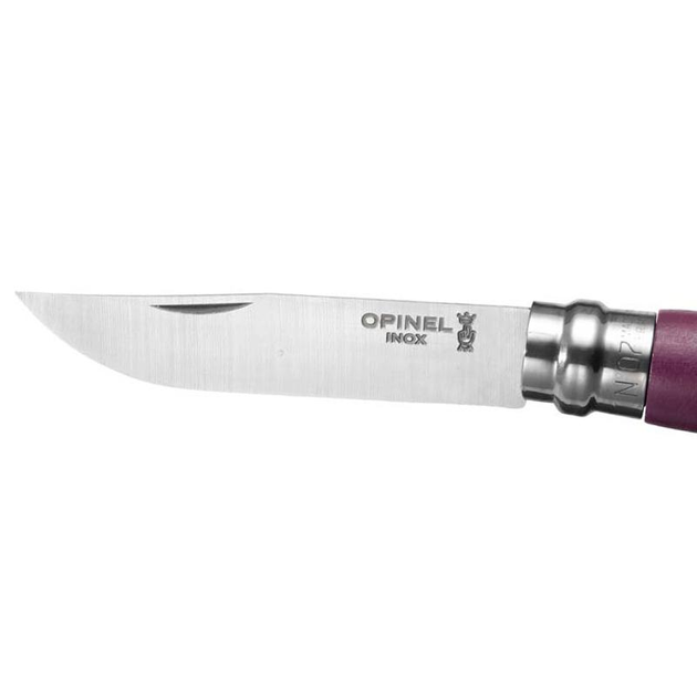 Ніж складаний Opinel №7 Inox Trekking (довжина: 185мм лезо: 80мм) пурпурний - зображення 2