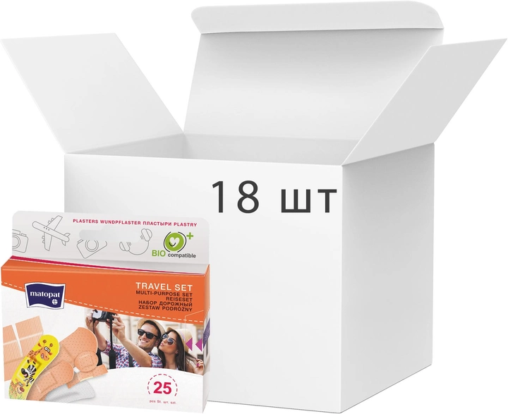 Упаковка пластирів медичних Mаtораt Travel Set 25 шт х 18 пачок (5900516854645) - зображення 1