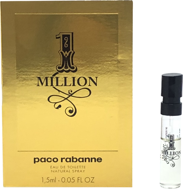 Пробник Туалетная вода для мужчин Paco Rabanne 1 Million 1.5 мл (3349668566792) - изображение 1
