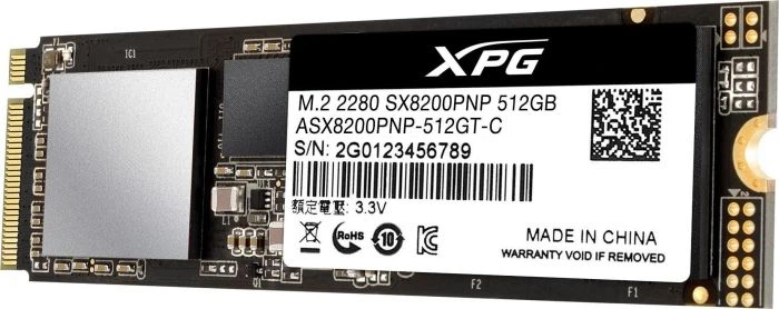 SSD диск ADATA XPG SX8200 Pro 512GB M.2 2280 PCIe Gen3x4 3D NAND TLC (ASX8200PNP-512GT-C) - зображення 2