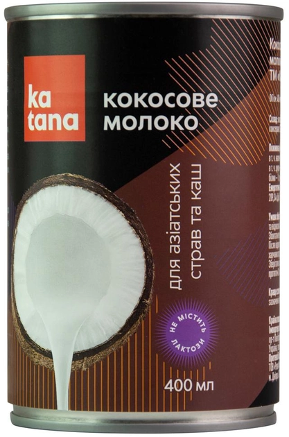 Кокосовое молоко Katana 5-7% 400 мл (4820181990428) - изображение 1