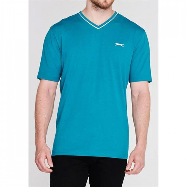 Футболка Slazenger V Neck Teal Blue, XXL (50) (10203799) от продавца ...