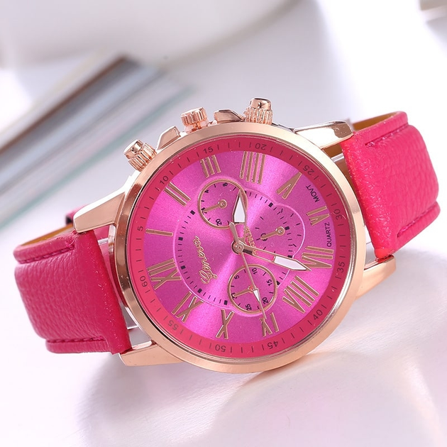 Женские часы Geneva Platinum Rose Red – фото, отзывы, характеристики в ...