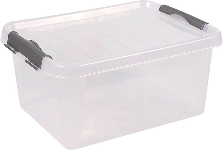 Ящик-контейнер для хранения пластиковый Heidrun ClipBox Lite с крышкой .