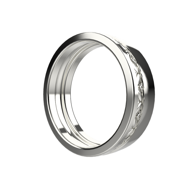 Парні широкі обручки з білого золота, TS Jewelry - зображення 3