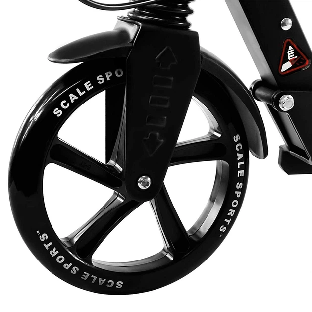 Самокат двухколесный Scale Sports SS-04 складной на дисковых задних тормозах Черного цвета - изображение 5